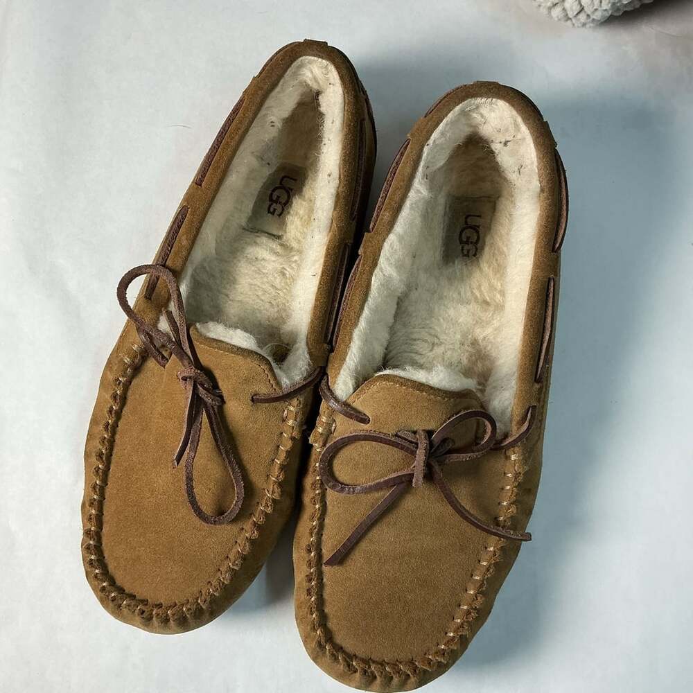UGG Dakota Chestnut Suede Moccasin Slippers